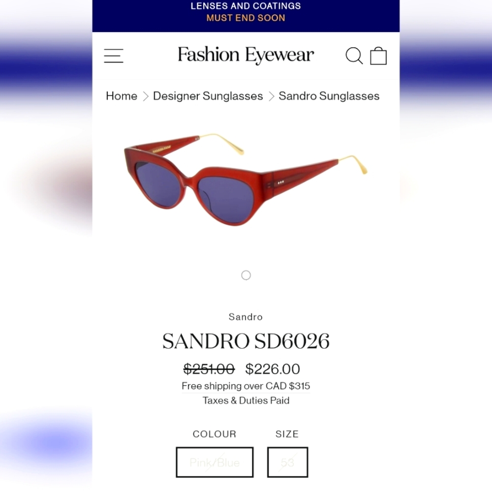 SANDRO sunglasses